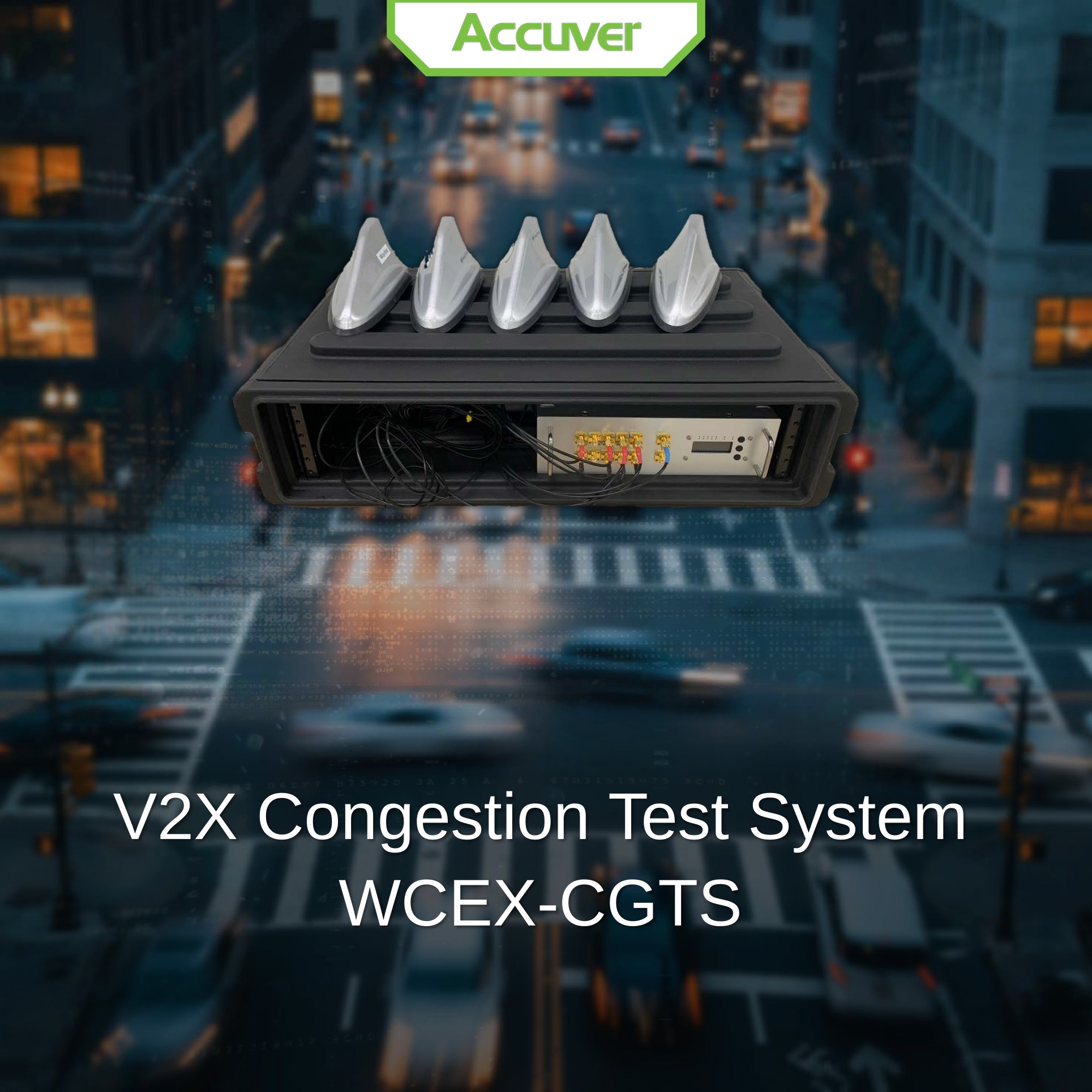 WCEX-CGTS generates actual V2X messages in the field, creating high-density OBU scenarios to test modem performance under heavy load. image 1