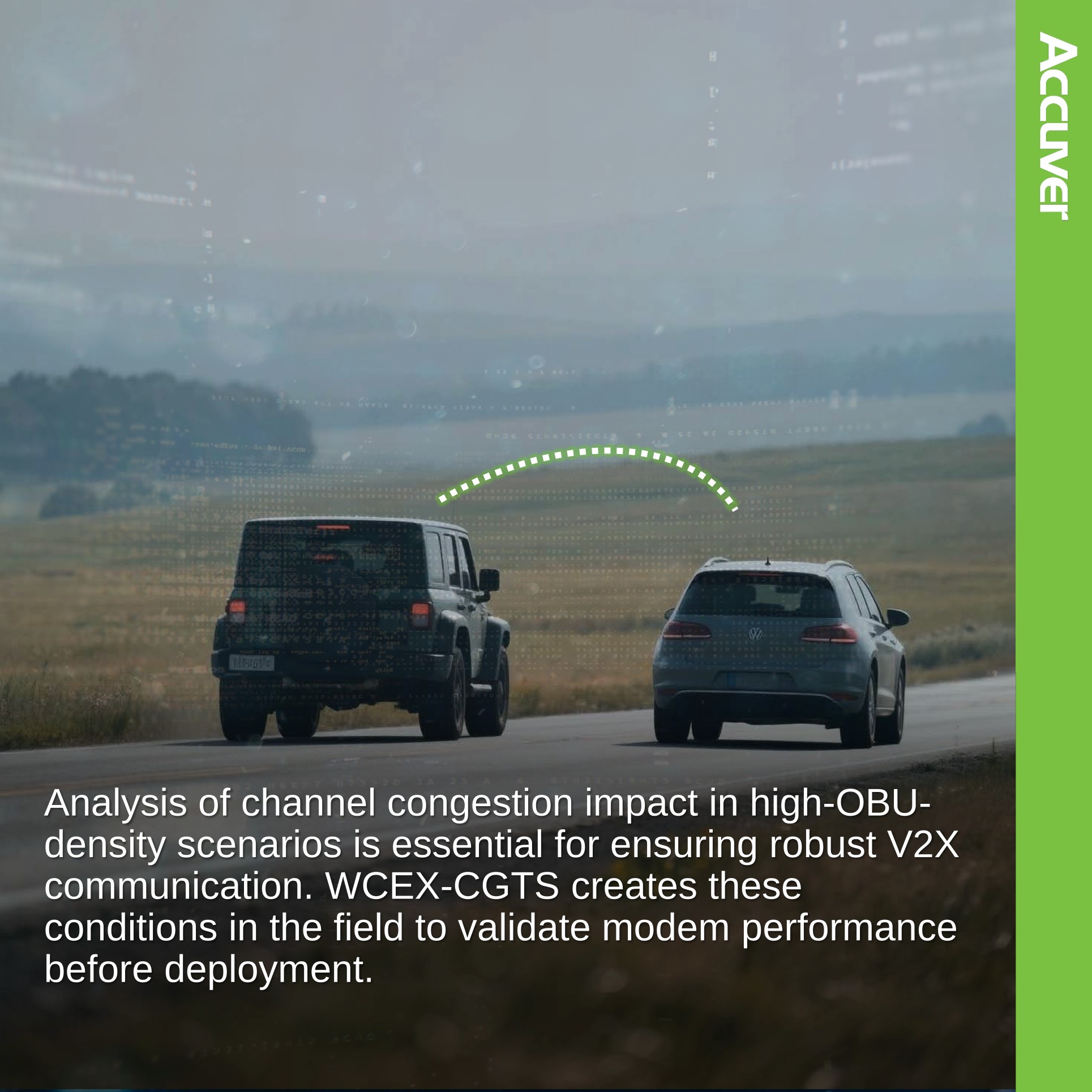 WCEX-CGTS generates actual V2X messages in the field, creating high-density OBU scenarios to test modem performance under heavy load. image 2