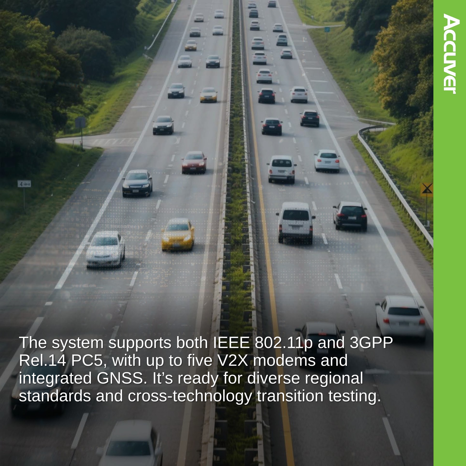 WCEX-CGTS generates actual V2X messages in the field, creating high-density OBU scenarios to test modem performance under heavy load. image 4