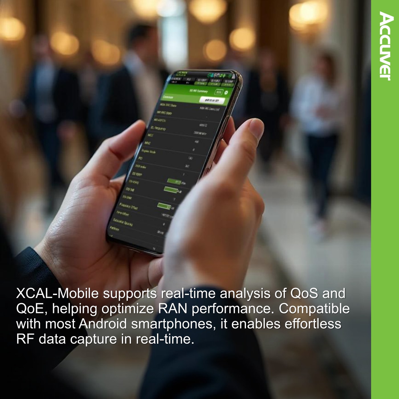 Mobile network testing doesn’t always need complex hardware. XCAL-Mobile turns your everyd slide 4