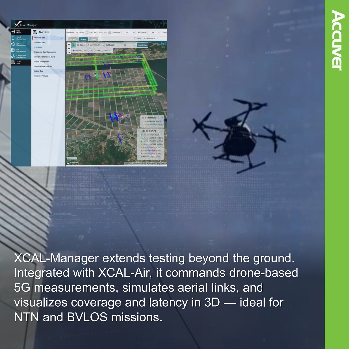 XCAL-Manager is Accuver’s unified remote platform for controlling, monitoring, and analyzi slide 7