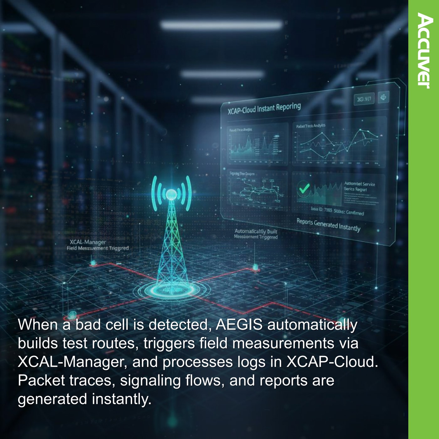 5G/LTE networks generate issues too quickly for manual monitoring. AEGIS tackles this by a slide 6