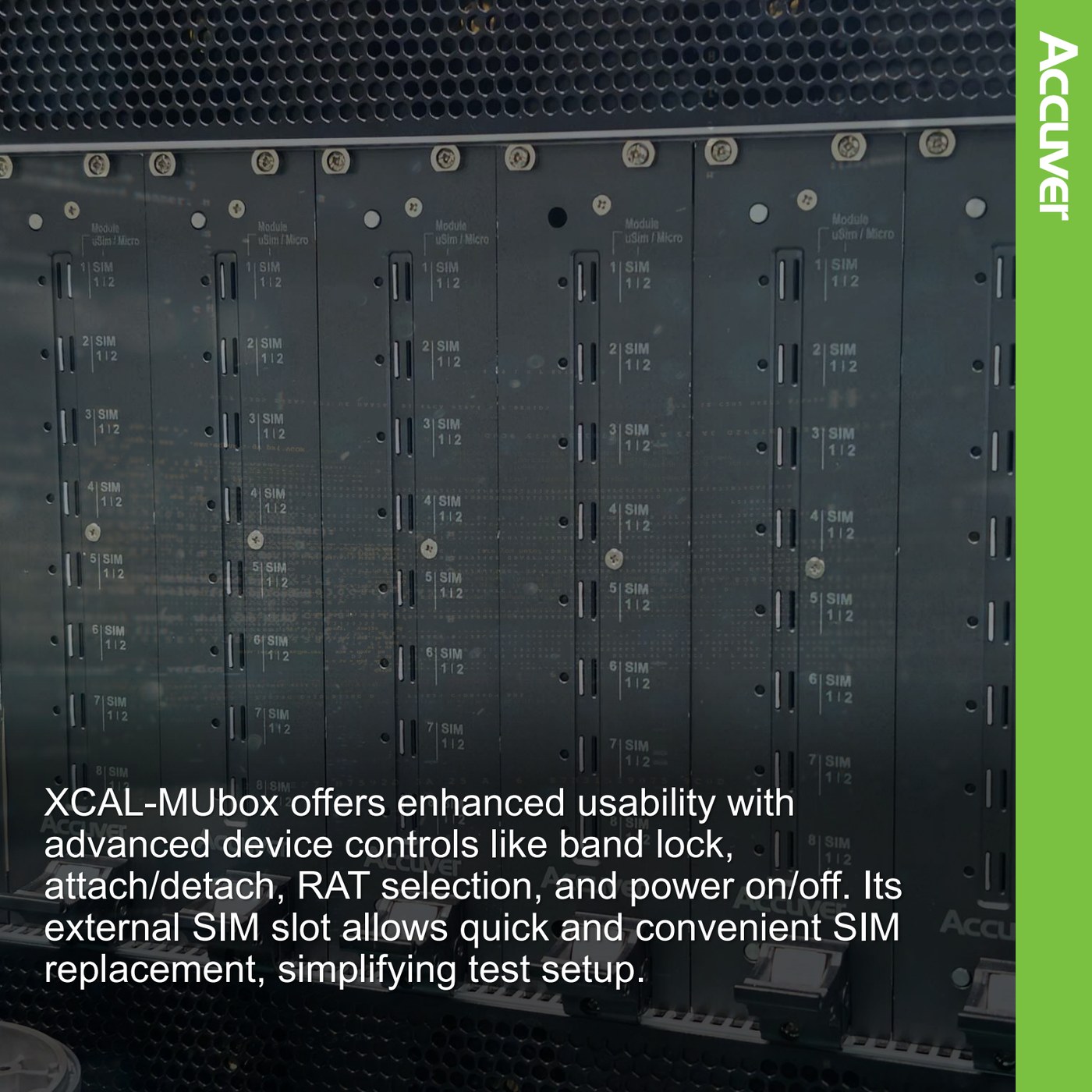 XCAL-MUbox is a scalable multi-UE traffic generator for LTE/5G base station load and stres slide 7