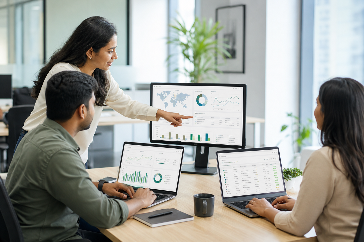 A team accessing scalable Accuver Cloud workflows through ordinary web browsers